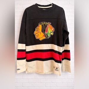 Vintage Chicago Blackhawks Mitchell & Ness authentic NHL hockey jersey.